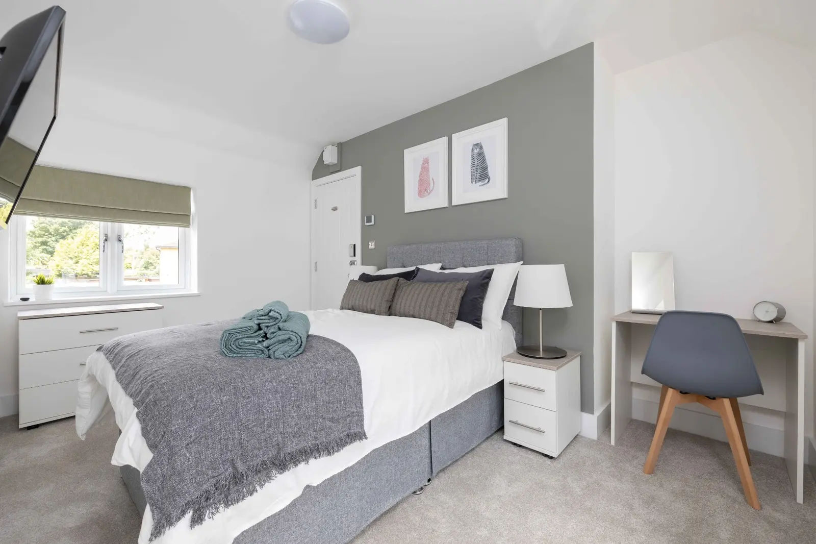Professionally furnished bedroom at 3 Burnell Avenue