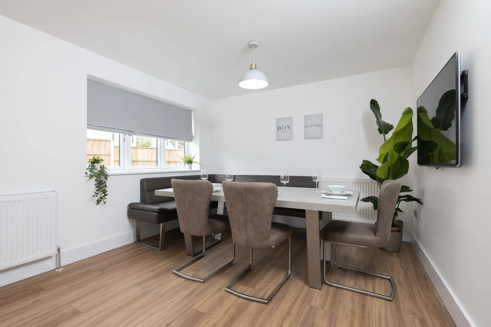 Furnished communal dining area at 3 Burnell Avenue