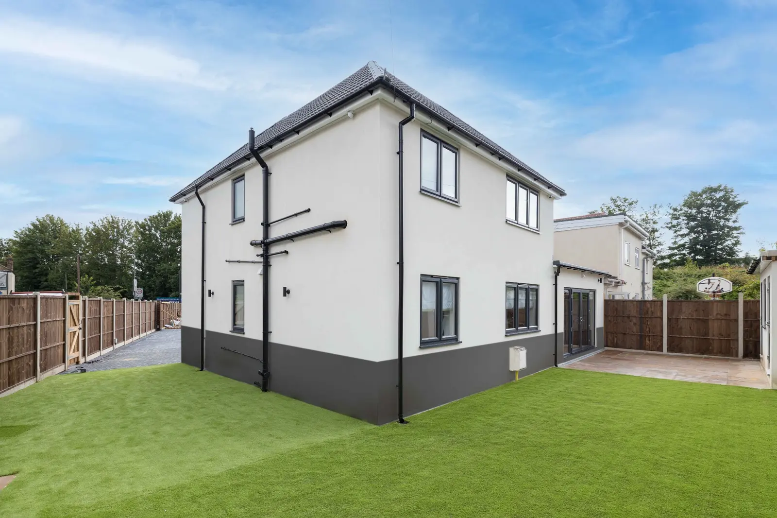 Landscaped rear garden at 3 Burnell Avenue