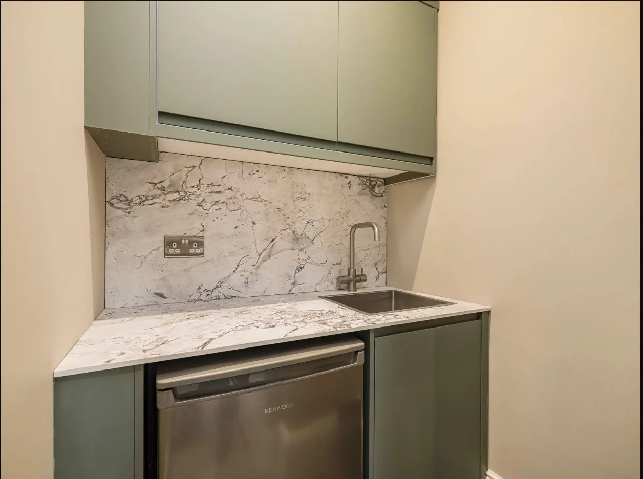 Private kitchenette fitted within a room at 2 Essex Road