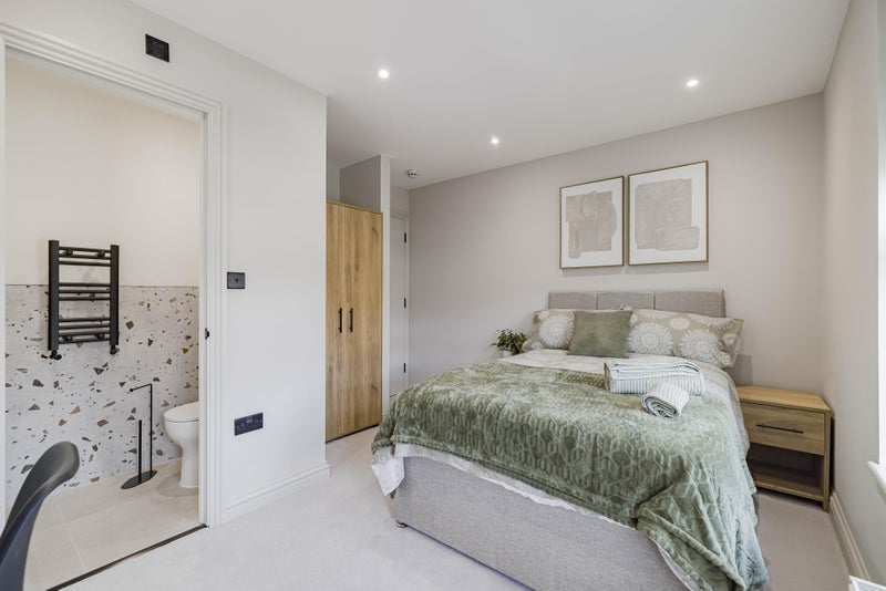 Furnished bedroom with private en-suite at 16 Postley Road